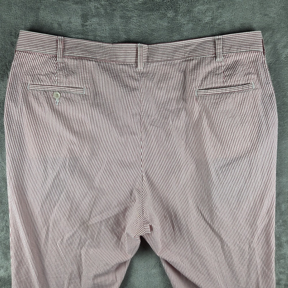 Bills Khakis Parker Seersucker Red Stripe Pants Mens 42 Made In USA Standard Fit - Picture 6 of 13